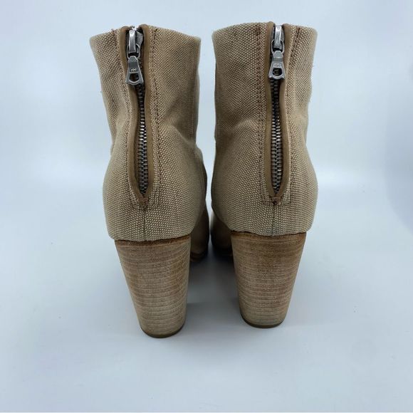 Rag & Bone Newbury Classic Canvas Boots Color Beige SZ 8 - Picture 3 of 13